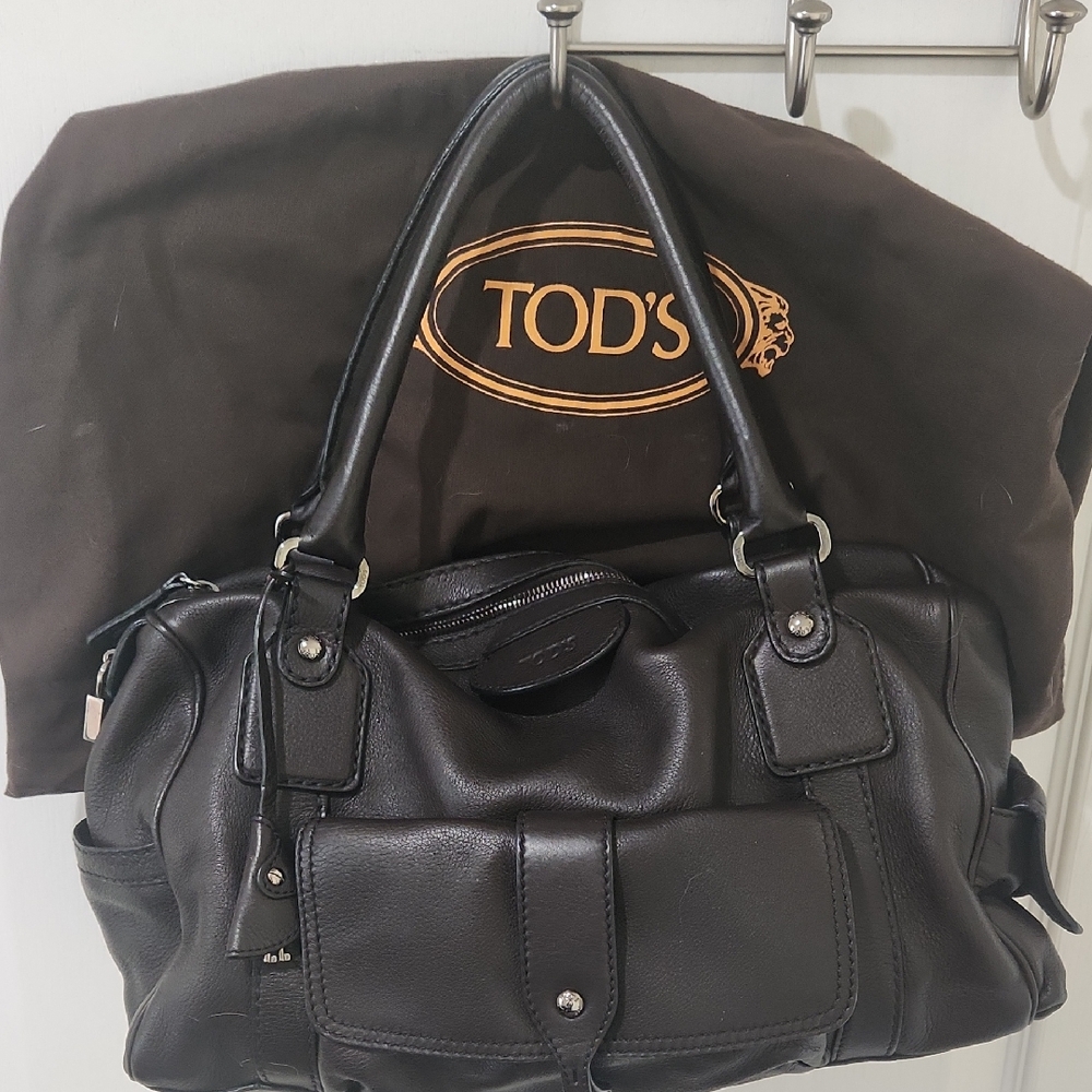 Tod's Black Leather Satchel